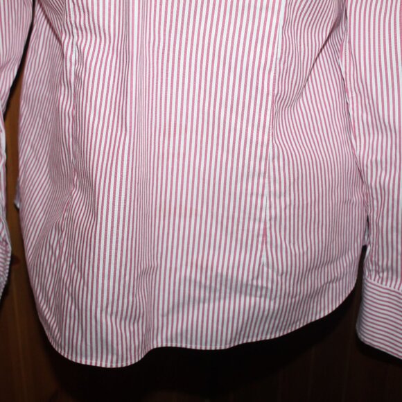 Lands End No Iron Pinpoint Oxford Size 12 - Picture 7 of 10